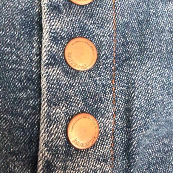 BLANK NYC Great Jones in Varsity Blue Snap Front Raw Frayed Hems Sz 27 - Picture 11 of 14